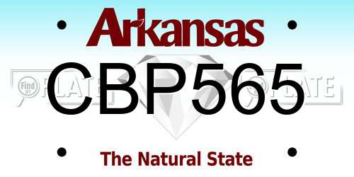 CBP565 Arkansas License Plate