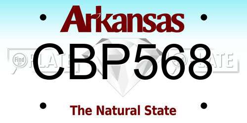 CBP568 Arkansas License Plate