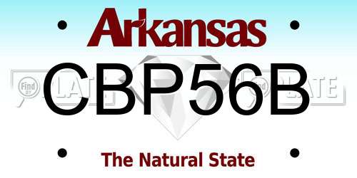 CBP56B Arkansas License Plate