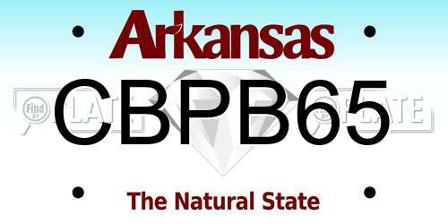 CBPB65 Arkansas License Plate