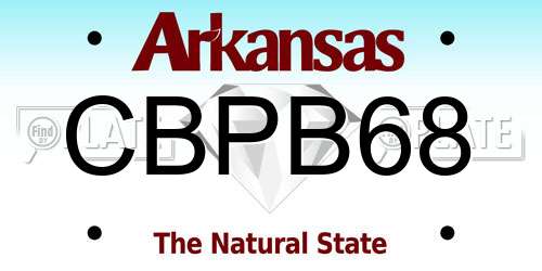 CBPB68 Arkansas License Plate