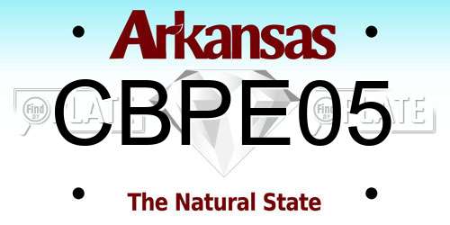 CBPE05 Arkansas License Plate