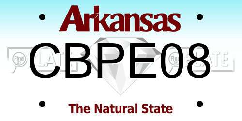 CBPE08 Arkansas License Plate