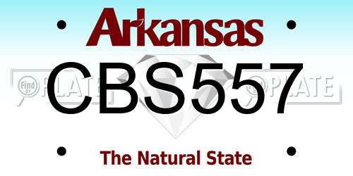 CBS557 Arkansas License Plate