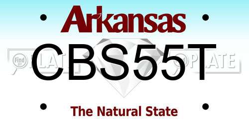 CBS55T Arkansas License Plate