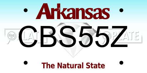 CBS55Z Arkansas License Plate