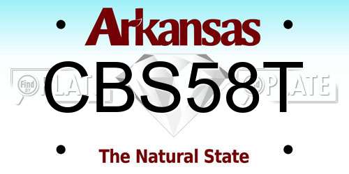 CBS58T Arkansas License Plate