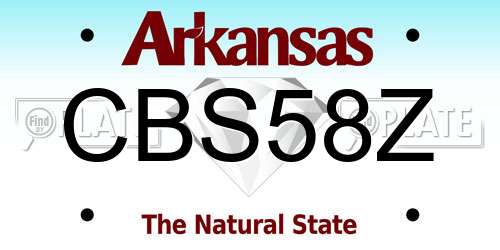 CBS58Z Arkansas License Plate