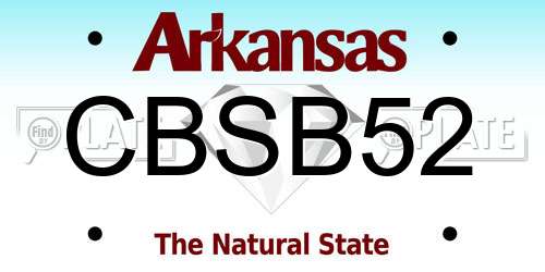 CBSB52 Arkansas License Plate