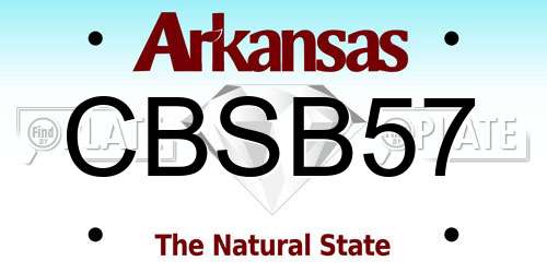 CBSB57 Arkansas License Plate