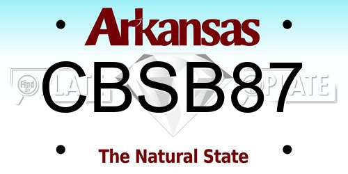 CBSB87 Arkansas License Plate