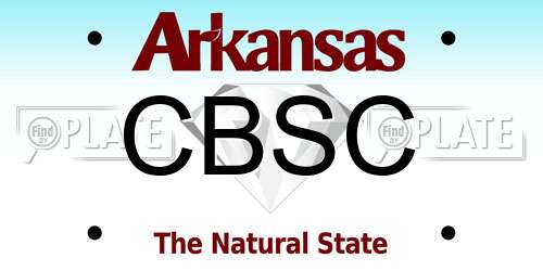 CBSC Arkansas License Plate