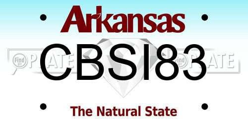CBSI83 Arkansas License Plate