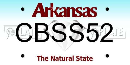CBSS52 Arkansas License Plate