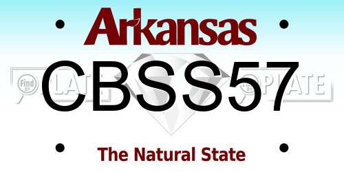 CBSS57 Arkansas License Plate