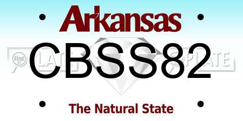 CBSS82 Arkansas License Plate
