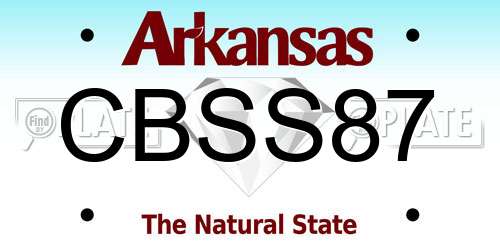 CBSS87 Arkansas License Plate