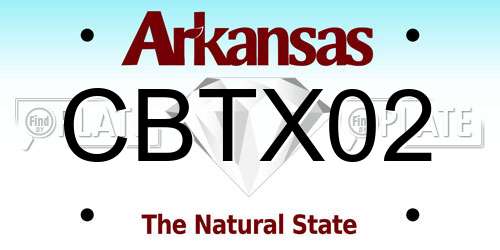 CBTX02 Arkansas License Plate