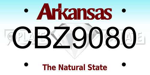 CBZ9080 Arkansas License Plate