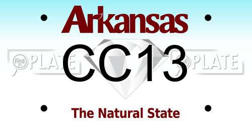 CC13 Arkansas License Plate