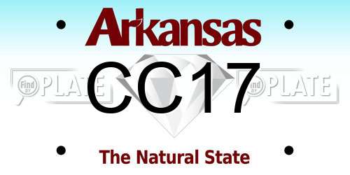 CC17 Arkansas License Plate