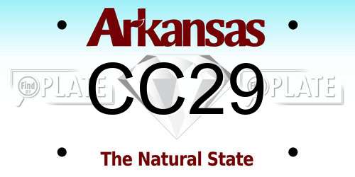 CC29 Arkansas License Plate