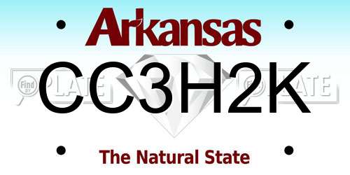 CC3H2K Arkansas License Plate