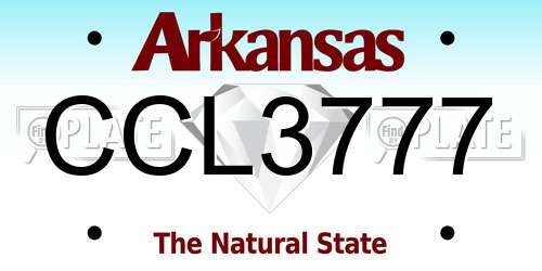 CCL3777 Arkansas License Plate