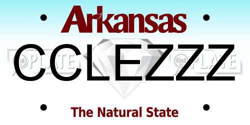 CCLEZZZ Arkansas License Plate