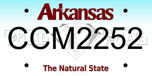 CCM2252 Arkansas License Plate