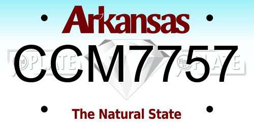 CCM7757 Arkansas License Plate
