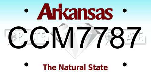 CCM7787 Arkansas License Plate