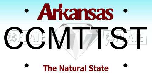 CCMTTST Arkansas License Plate