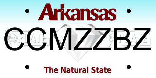 CCMZZBZ Arkansas License Plate