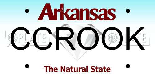 CCROOK Arkansas License Plate