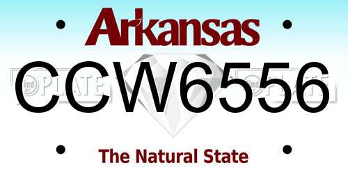 CCW6556 Arkansas License Plate