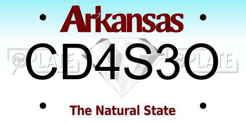 CD4S3O Arkansas License Plate