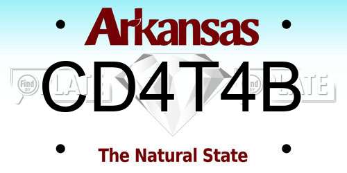 CD4T4B Arkansas License Plate