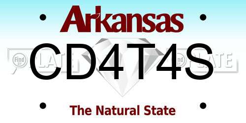CD4T4S Arkansas License Plate