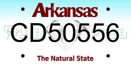 CD50556 Arkansas License Plate