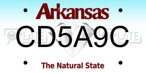 CD5A9C Arkansas License Plate