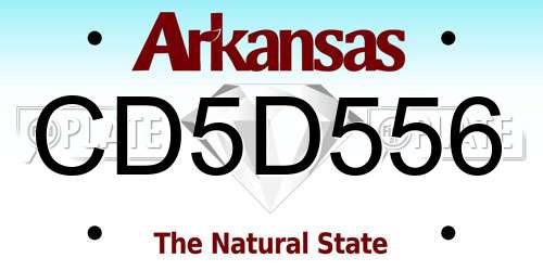 CD5D556 Arkansas License Plate