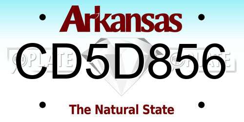 CD5D856 Arkansas License Plate