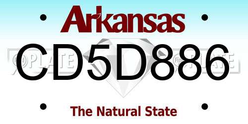 CD5D886 Arkansas License Plate