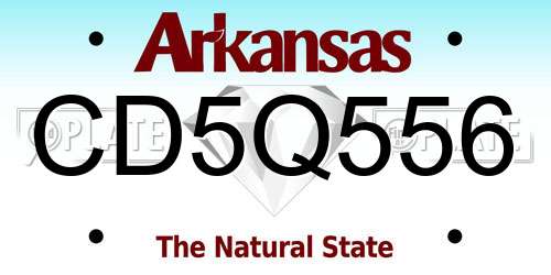 CD5Q556 Arkansas License Plate