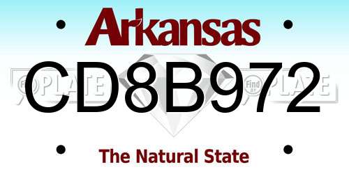 CD8B972 Arkansas License Plate
