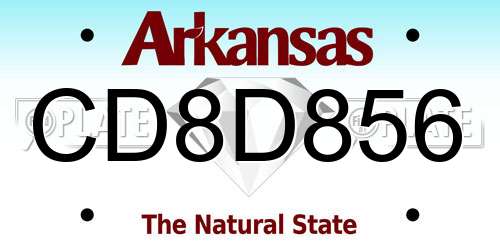 CD8D856 Arkansas License Plate