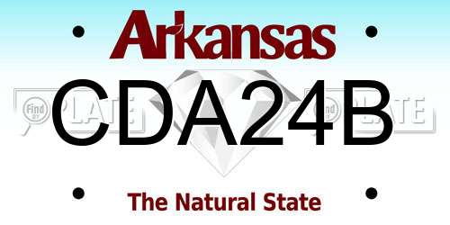 CDA24B Arkansas License Plate