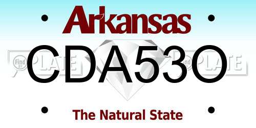 CDA53O Arkansas License Plate