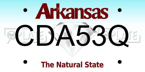 CDA53Q Arkansas License Plate